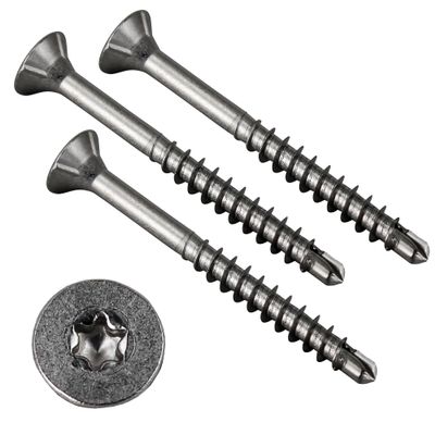 RYSUPPLY Stainless Steel Self-Drilling Chipboard Screws | 4 x 40/24 | Wood Screws | 5 pcs | Available in Various Sizes and Quantities