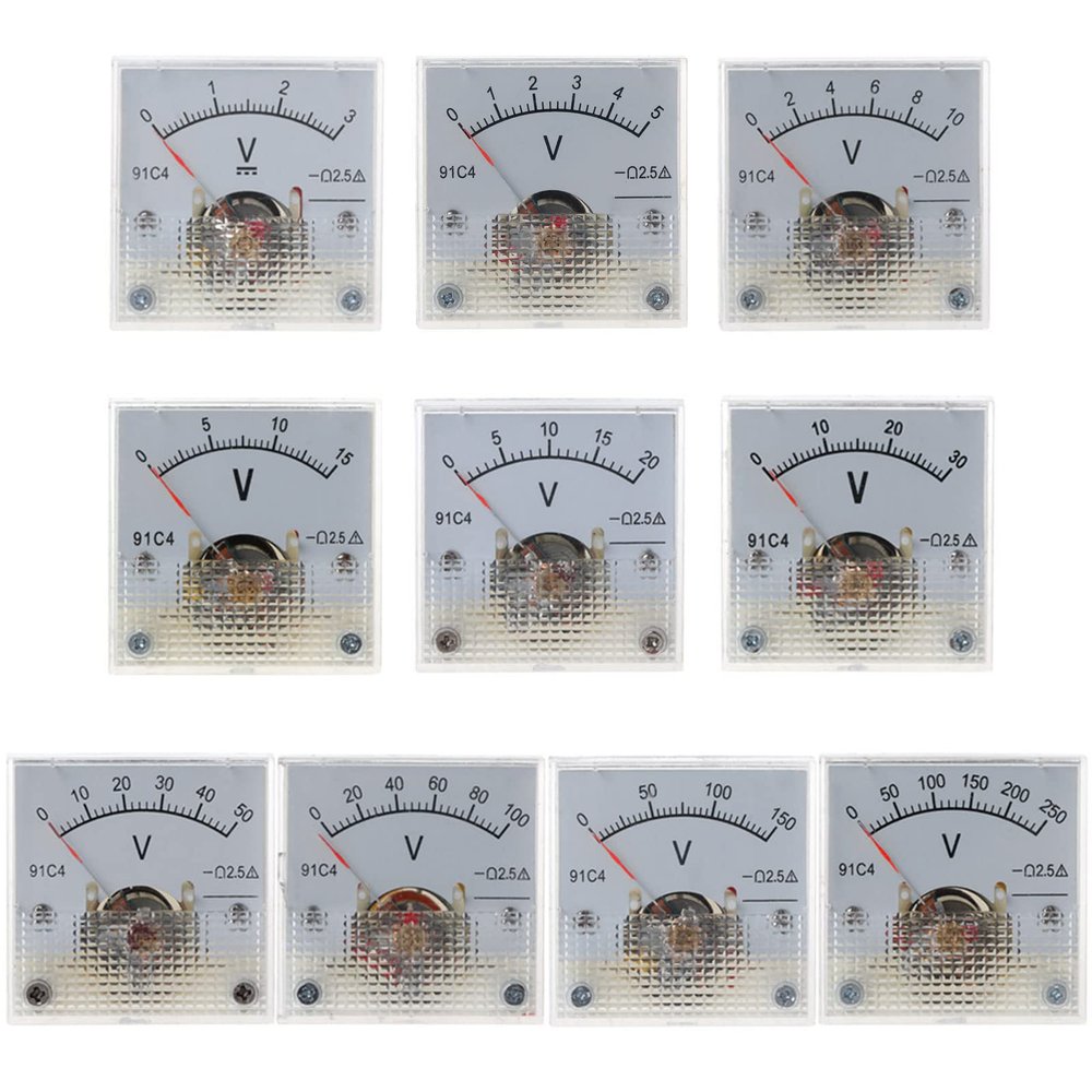 Improved Analog Voltmeter Panel Meter, 10 Styles