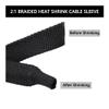 Heat-Shrinkable Braided Fabric Sleeve, 6–50 mm, PET, Automotive, Cable Organizer and Wire Protection, Orange, 25 mm ID, 5 m view 2