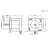 GTPBAO Driver Control, 1-Piece NEMA 23 Stepper Motor, 1.2°, 90 N·cm, 3.5 A, 3-Phase, 6-Wire, 57 × 57 × 50 mm, 24-Tooth Copper Gear view 4