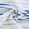 IXEHOH Modern Blue Striped Fabric Shower Curtain with Hooks, 120 x 200 cm view 2