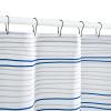 IXEHOH Modern Blue Striped Fabric Shower Curtain with Hooks, 120 x 200 cm view 3