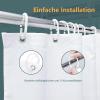 IXEHOH Modern Blue Striped Fabric Shower Curtain with Hooks, 120 x 200 cm view 4