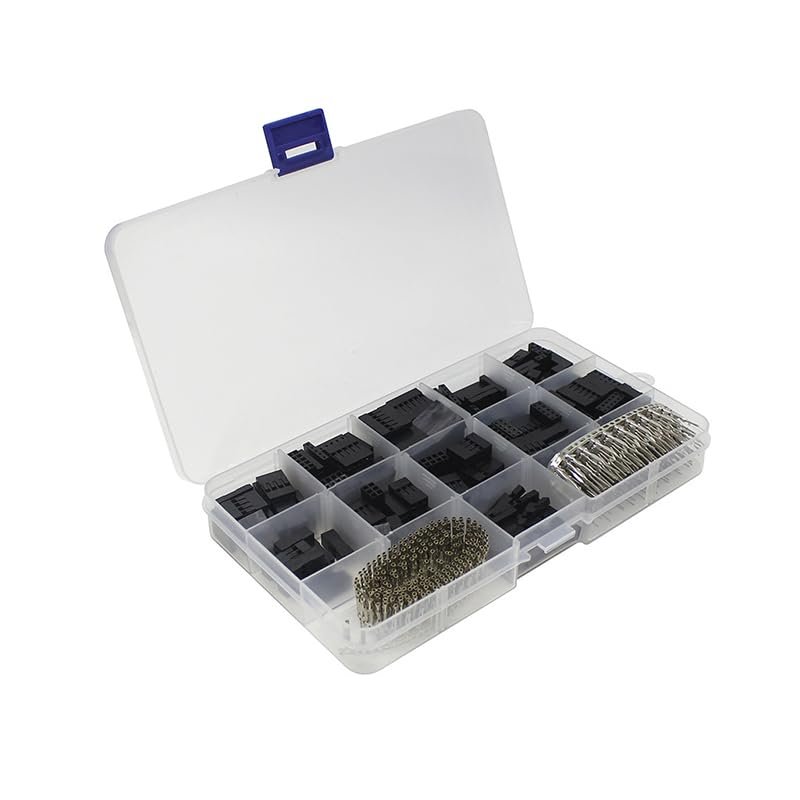 LTRAJUYNH 620-Piece Wire Jumper Pin Header Connector Housing Set with Male Crimp Pins and Female Pin Connectors, 18–26 AWG