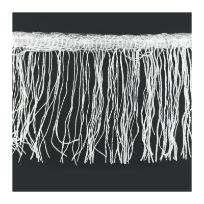 WENH 110-Yard 20 cm Sequin Tassel Fringe Trim for Dance Dresses, Transparent, 2 Yards