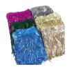 WENH 110-Yard 20 cm Sequin Tassel Fringe Trim for Dance Dresses, Transparent, 2 Yards view 2