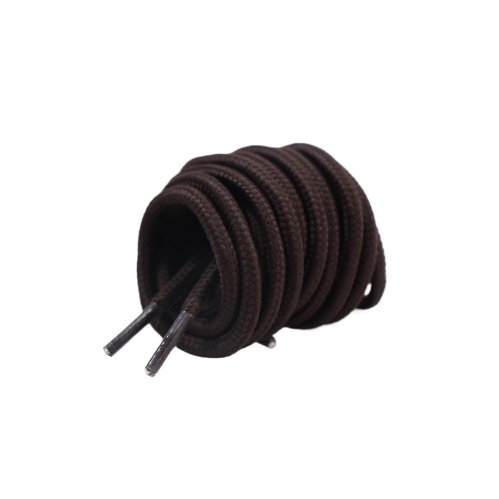 HIKOO DAILY 2 Pairs Round Shoelaces, Polyester, Classic Boot and Casual Sport Shoe Laces, 90 cm, Brown/Black
