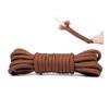 HIKOO DAILY 2 Pairs Round Shoelaces, Polyester, Classic Boot and Casual Sport Shoe Laces, 90 cm, Brown/Black view 3