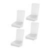 Holibanna 4-Piece Elastic White Waterproof PU Leather Dining Chair Covers view 1