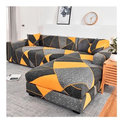 HIKOO DAILY Stretch Sofa Cover, Sectional Sofa Cover, 2-Piece Set, for Corner Sofas (Color 18, 2-Seater, 145–190 cm, 1 Piece)