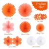 WENH Orange-Pink Paper Flower Fans and Daisy Banner view 2
