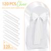 REWOMC Satin Chair Sashes, White, 17.8 x 274.3 cm, 120 Pack view 2