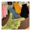 HIKOO DAILY Touchscreen Fingerless Winter Gloves, Knitted, Fleece-Lined, Pink, One Size view 2