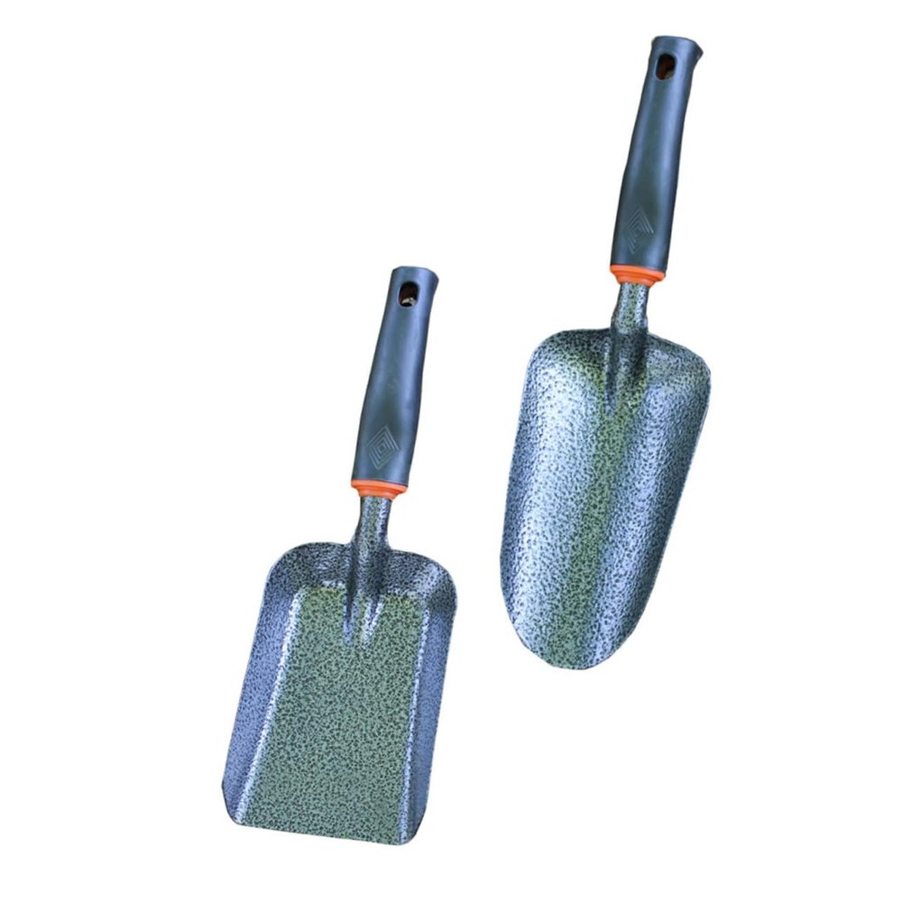 TOGEVAL 2-Piece Set of Sturdy Iron Garden Trowels