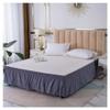 1 x Ruffled Bed Skirt, Soft, Comfortable, Fade-Resistant, Dark Gray, 137 x 193 x 38 cm view 1