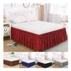 1 x Ruffled Bed Skirt, Soft, Comfortable, Fade-Resistant, Dark Gray, 137 x 193 x 38 cm view 2