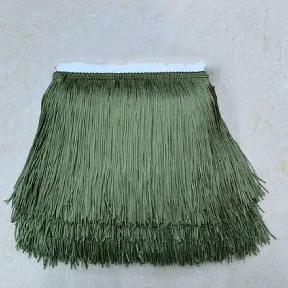 Jhdwu 10 m Fringe Lace Tassel Trim, 15/20/30 cm, Polyester, for Latin Dance Skirts, Curtains and Clothing