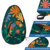 VAPOKF Table Tennis Paddle Case, Floral Design with Green Background view 3