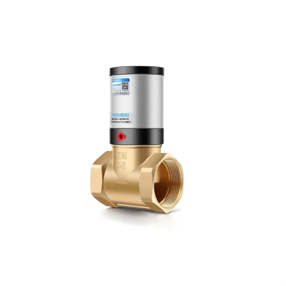 AYNRJKKX 2-Inch Q22HD Fluid/Air Control Valve, Brass Body, Pneumatic, NBR Seal