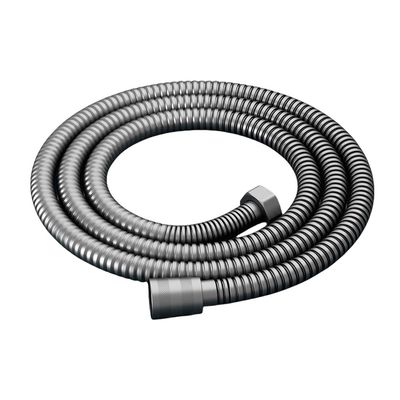 1.5/2 m Shower Hose, Black/Silver, Flexible Stainless Steel, 2 m