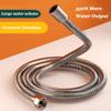 1.5/2 m Shower Hose, Black/Silver, Flexible Stainless Steel, 2 m view 2