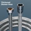 1.5/2 m Shower Hose, Black/Silver, Flexible Stainless Steel, 2 m view 3