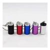 Portable Windproof Ashtray with Lid and Keychain, Black view 3