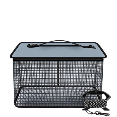 QAUUCP Multifunctional Folding Fishing Net Basket, Metal Net 40 cm