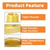 GASHER 10-Piece Brass Reducing Hex Bushing, 3/8" BSP Male x 1/4" BSP Female view 4