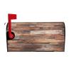 Magnetic Mailbox Cover, Wood Panel Texture Print, Waterproof, Outdoor, Summer, 25.5 x 53.3 x 45.7 cm view 1
