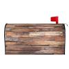 Magnetic Mailbox Cover, Wood Panel Texture Print, Waterproof, Outdoor, Summer, 25.5 x 53.3 x 45.7 cm view 2