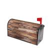 Magnetic Mailbox Cover, Wood Panel Texture Print, Waterproof, Outdoor, Summer, 25.5 x 53.3 x 45.7 cm view 3