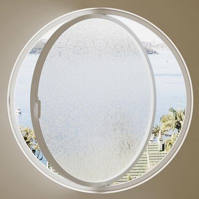 Round Aluminum Alloy Window with 5 mm Tempered Glass, 360° Rotating, White, 2.45 cm/17.7 in