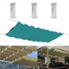 Retractable Wave Shade Sail 0.6 x 3 m, Adjustable Roll-Up Sun Shade, Turquoise view 1