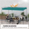 Retractable Wave Shade Sail 0.6 x 3 m, Adjustable Roll-Up Sun Shade, Turquoise view 2