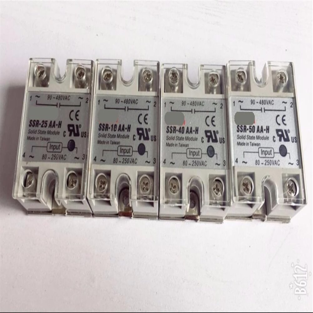 SSR-10AA-H/25AA-H/40AA-H/50AA-H/100A-H Solid-State Relay with Plastic Cover, 1 Piece (SSR-80AA-H)