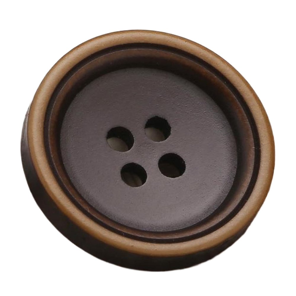 Four-Hole Resin-Pattern Buttons for Coats and Jackets, Color 11, 28 mm, 10 pcs.