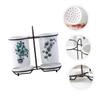 VICASKY Chopstick Holder, Durable and Space-Saving Ceramic and Iron Storage Rack view 2