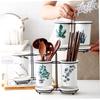 VICASKY Chopstick Holder, Durable and Space-Saving Ceramic and Iron Storage Rack view 4