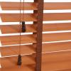 KDDFN Real Wood Venetian Blinds, 50 mm Slats, Brown, 150 x 160 cm view 1