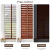 KDDFN Real Wood Venetian Blinds, 50 mm Slats, Brown, 150 x 160 cm view 3