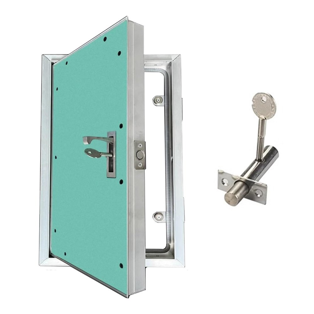RENLXFI Drywall Access Panel with Lockable Aluminum Frame, 80 x 110 cm