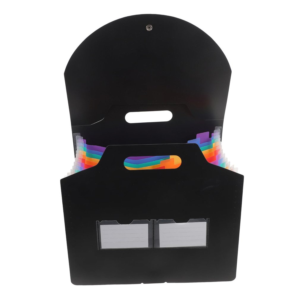 HOODANCOS Plastic Accordion File Folder, Portable Document Organizer for Tax Documents, Contracts, Invoices and Bank Statements