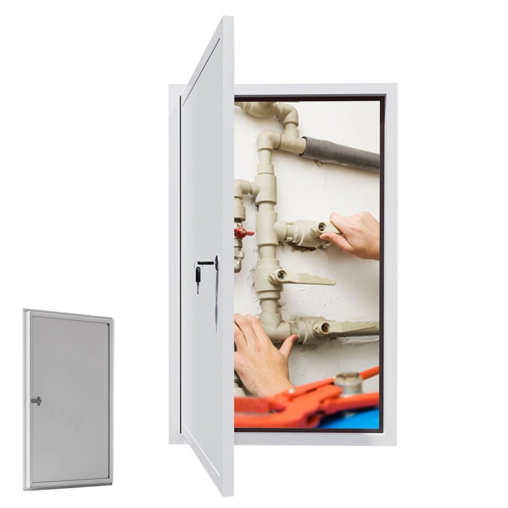 Lockable Aluminum Wall Access Panel with Key, 50 x 70 cm