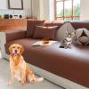 YUEZHONG Waterproof PU Faux Leather Sofa Cover for Loveseat or L-Shaped Sofa, Black, 70 x 240 cm / 27.5 x 94.5 in view 3