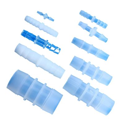 2-Piece 14–14 mm Straight Equal-Diameter PP/PE/Silicone Tube Connector for Gas, Water and Aquarium Hoses