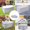 ZUROJ Outdoor Table Cover 230 x 130 x 100 cm, Waterproof and Windproof, 420D Oxford Fabric, Silver view 4