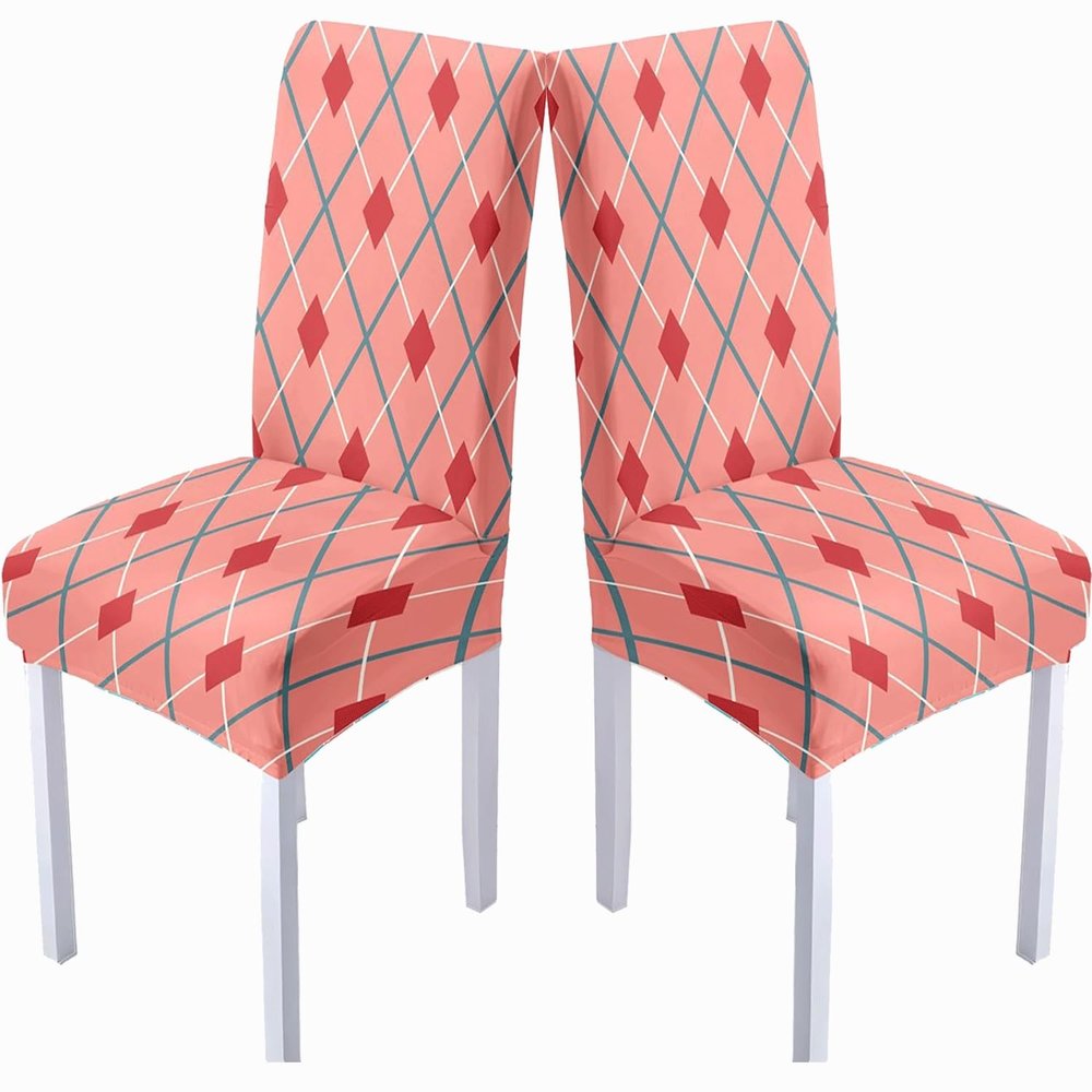 UICMNSI Stretch Dining Chair Covers, Washable, Removable (Set of 2)