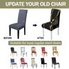 UICMNSI Stretch Dining Chair Covers, Washable, Removable (Set of 2) view 3