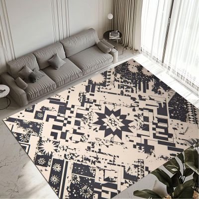 Living Room Rug 160 x 230 cm, Washable Short-Pile Rug with Non-Slip Backing, Gray
